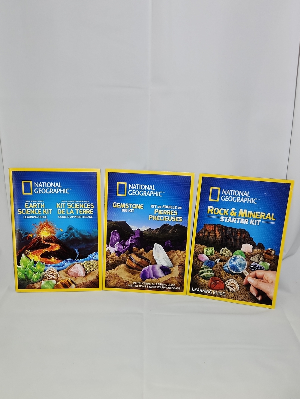 NEW National Geographic Science Kit Learning Guides (3 Pack; Earth, Gems, Rocks)